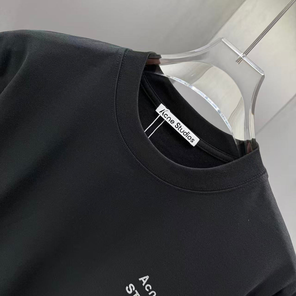 Acne Studios Stockholm 1996 Square‑Face Graphic Crew‑Neck Short‑Sleeve T‑Shirt