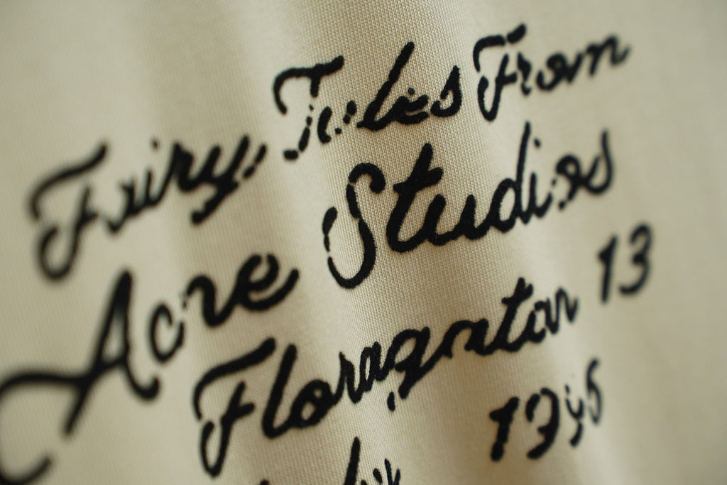 Acne Studios Fairy Tales Text‑Print Crew‑Neck Short‑Sleeve T‑Shirt