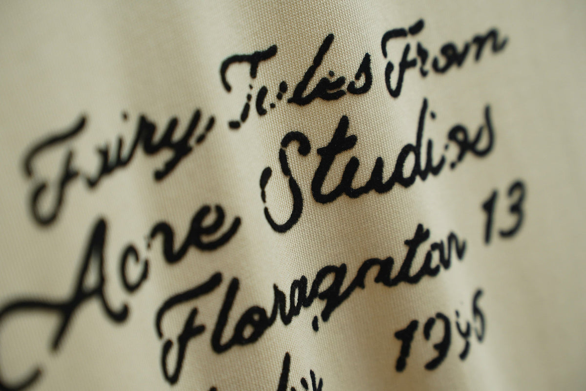 Acne Studios Fairy Tales Text‑Print Crew‑Neck Short‑Sleeve T‑Shirt