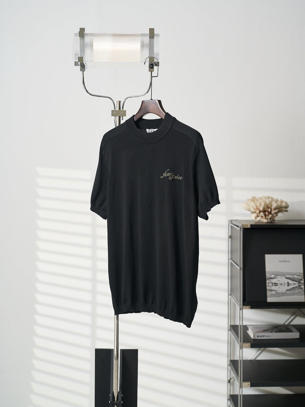 Acne Studios Short‑Sleeve Knit Crew Neck Top