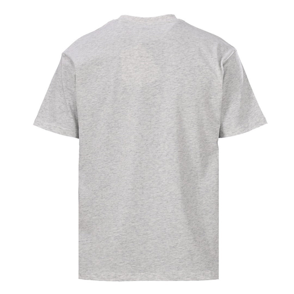 Acne Studios Bow‑Graphic Heather‑Grey Oversized Crew‑Neck T‑Shirt