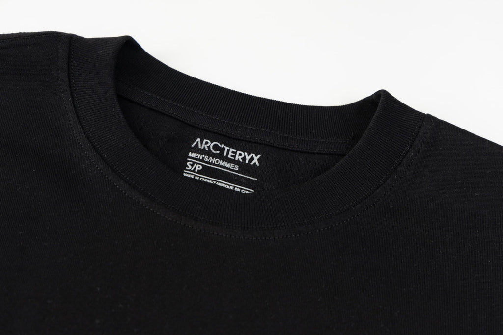 Arc'teryx Tonal Embroidered Bird Logo Front & Vertical Wordmark Back Unisex T-Shirt