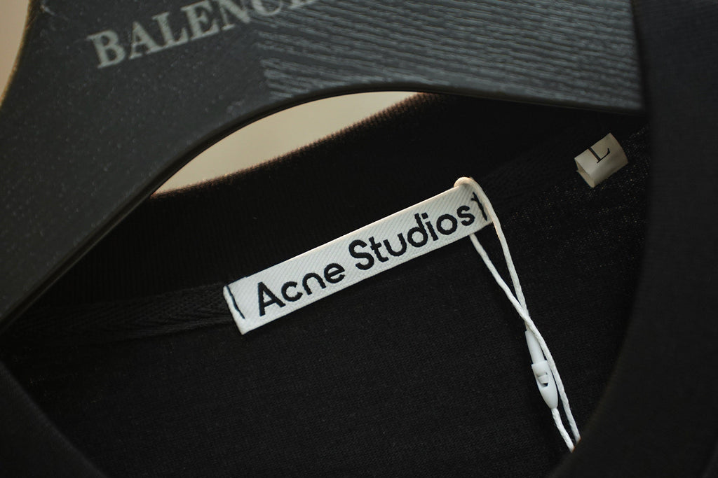 Acne Studios Cuff Logo Crew‑Neck Short‑Sleeve T‑Shirt