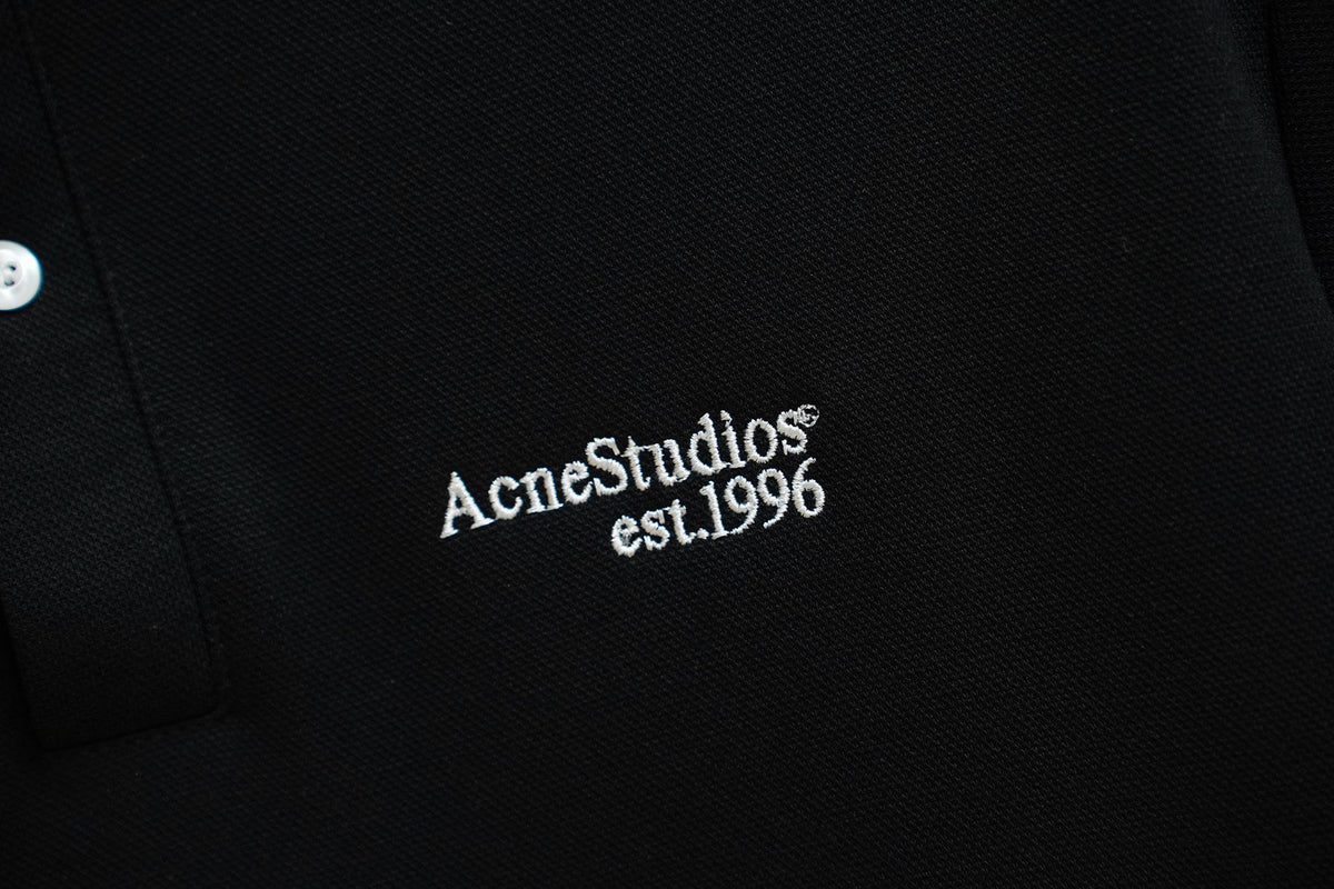 Acne Studios Est.1996 Chest Logo Short‑Sleeve Polo Shirt