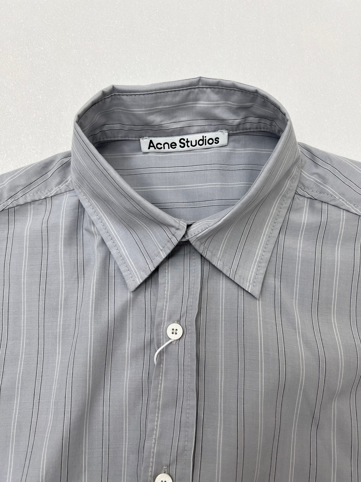 Acne Studios Vertical Stripe Oversized Long‑Sleeve Shirt