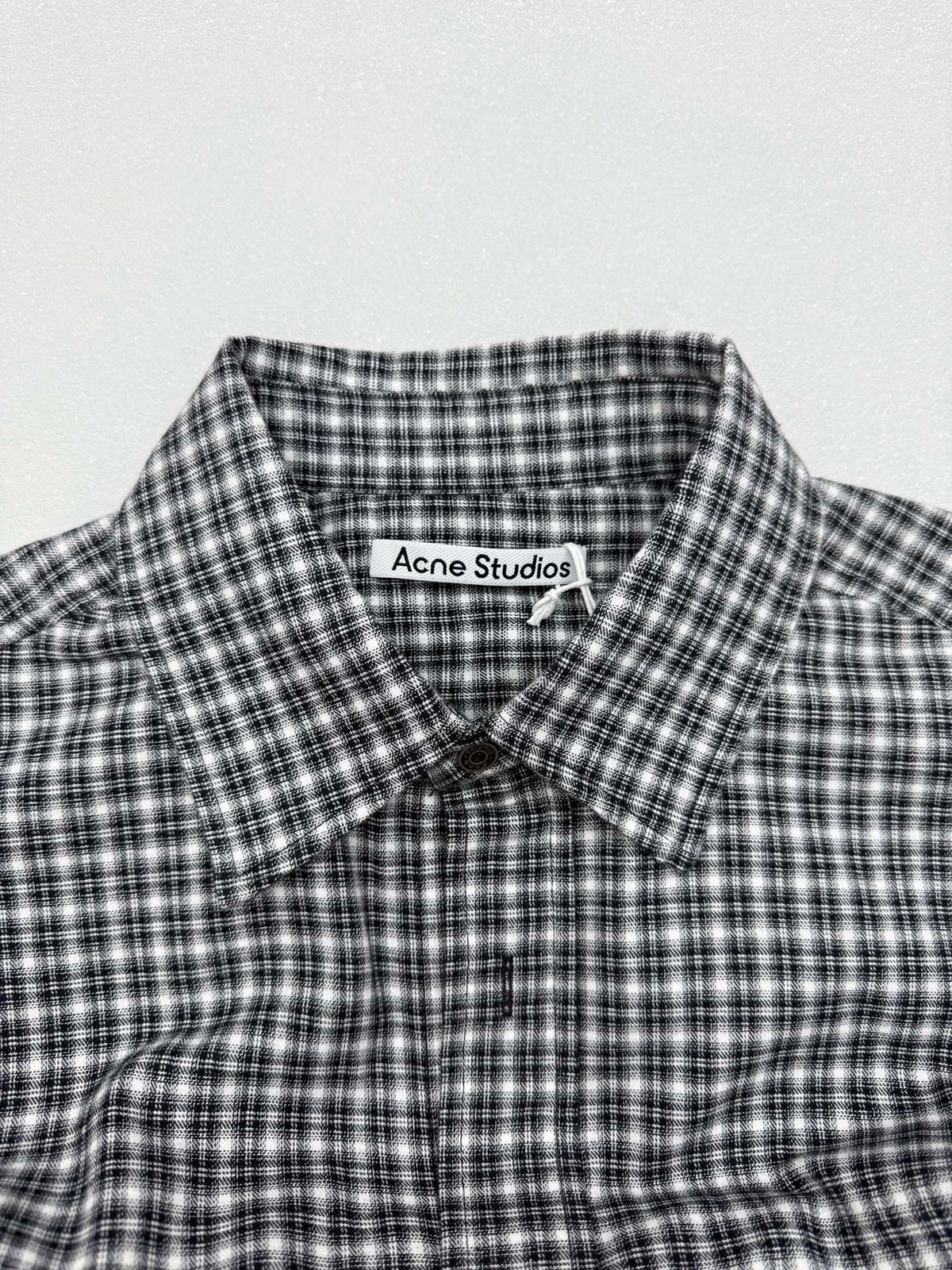 Acne Studios Oversized Long‑Sleeve Check Button‑Down Shirt