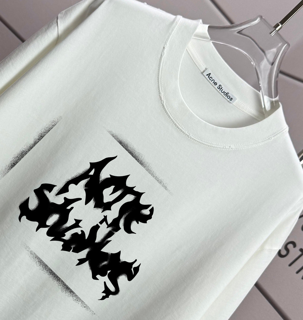 Acne Studios Gothic‑Font Print T‑Shirt