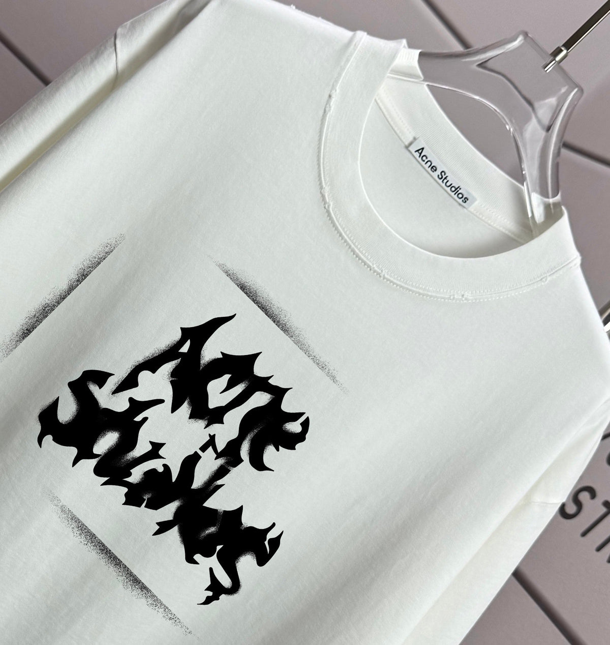 Acne Studios Gothic‑Font Print T‑Shirt