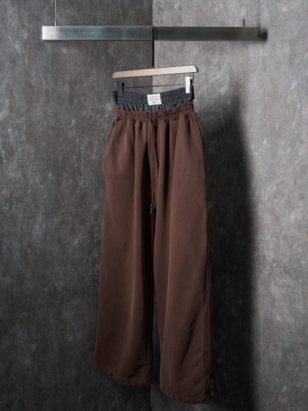 Acne Studios Double‑Waistband Wide‑Leg Sweatpants