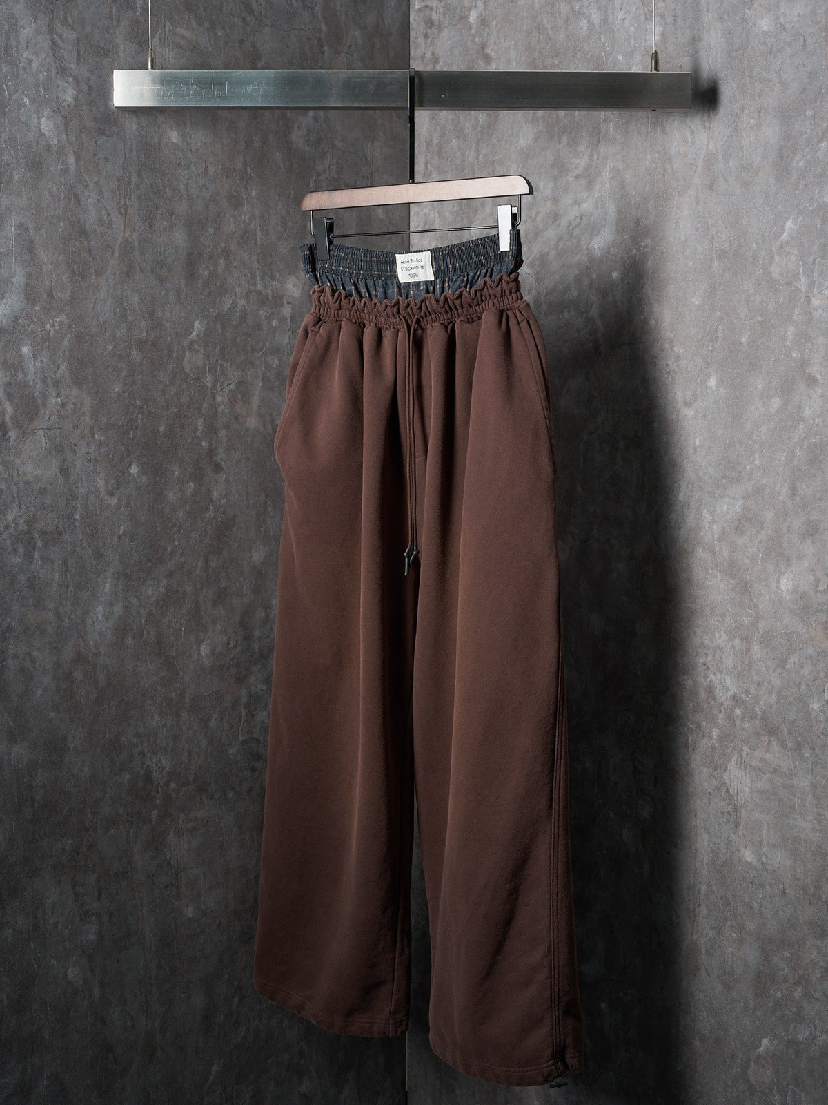 Acne Studios Double‑Waistband Wide‑Leg Sweatpants