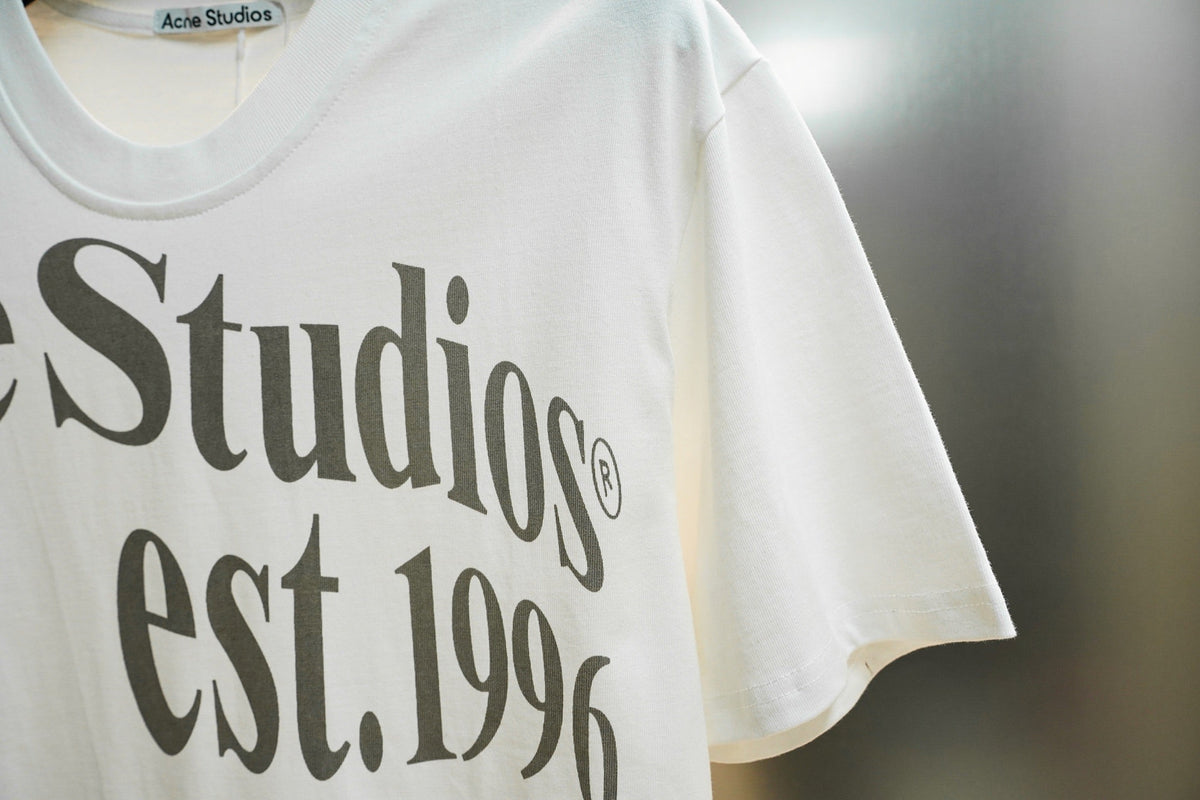 Acne Studios Est.1996 Large Logo Crew‑Neck Short‑Sleeve T‑Shirt