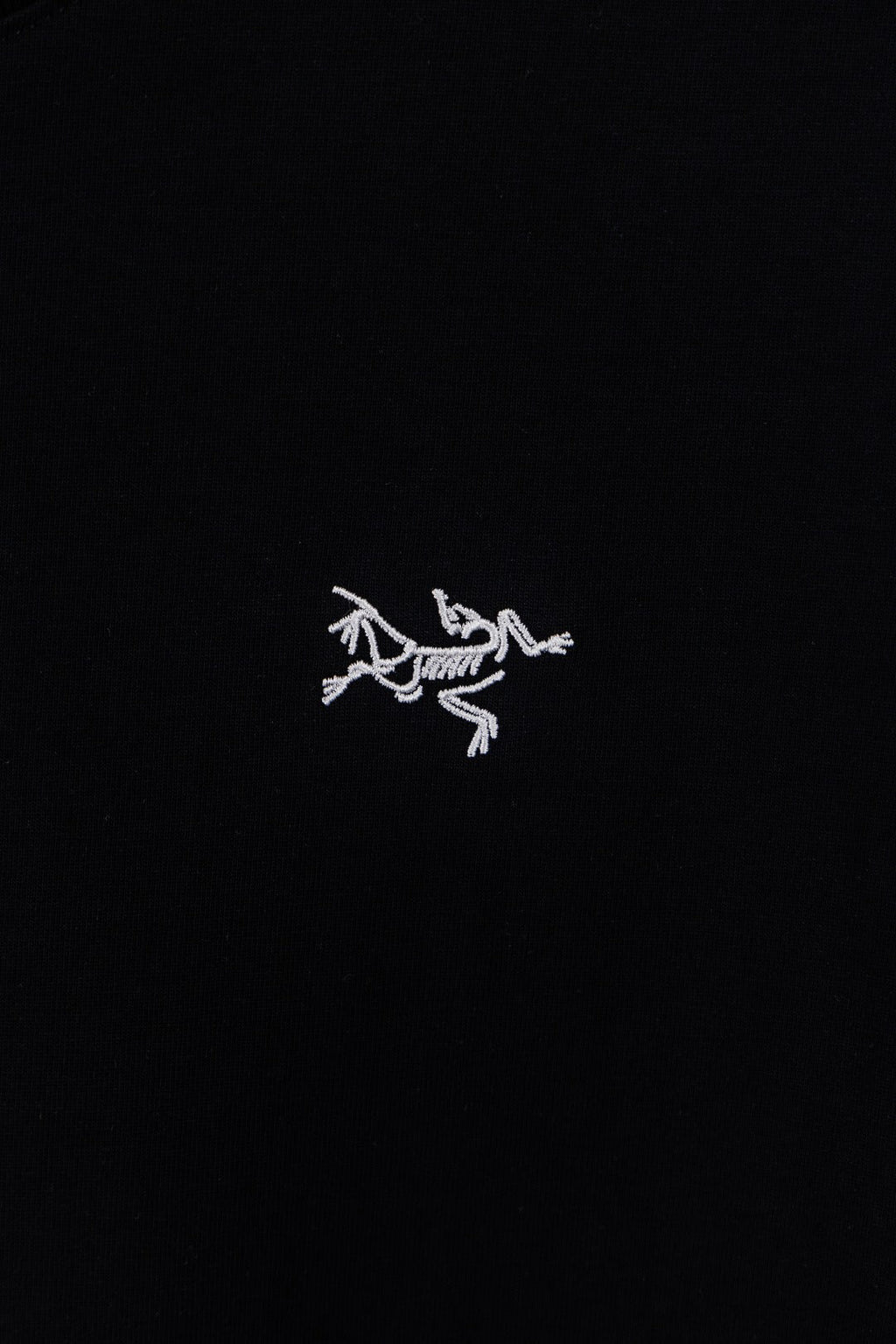 Arc'teryx Spring Summer Black Casual Tee Contrast Stitching Bird Logo Short‑Sleeve T‑Shirt