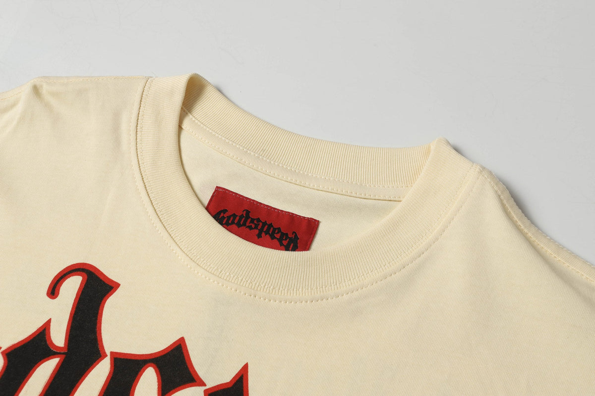 Godspeed Gentleman Skull Newspaper Vintage Graphic Tee