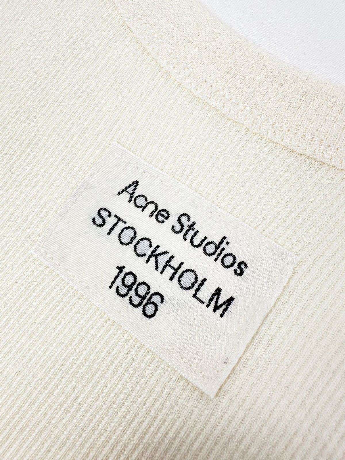 Acne Studios 1996‑Label Mock‑Layered Ribbed Tank Short‑Sleeve Top