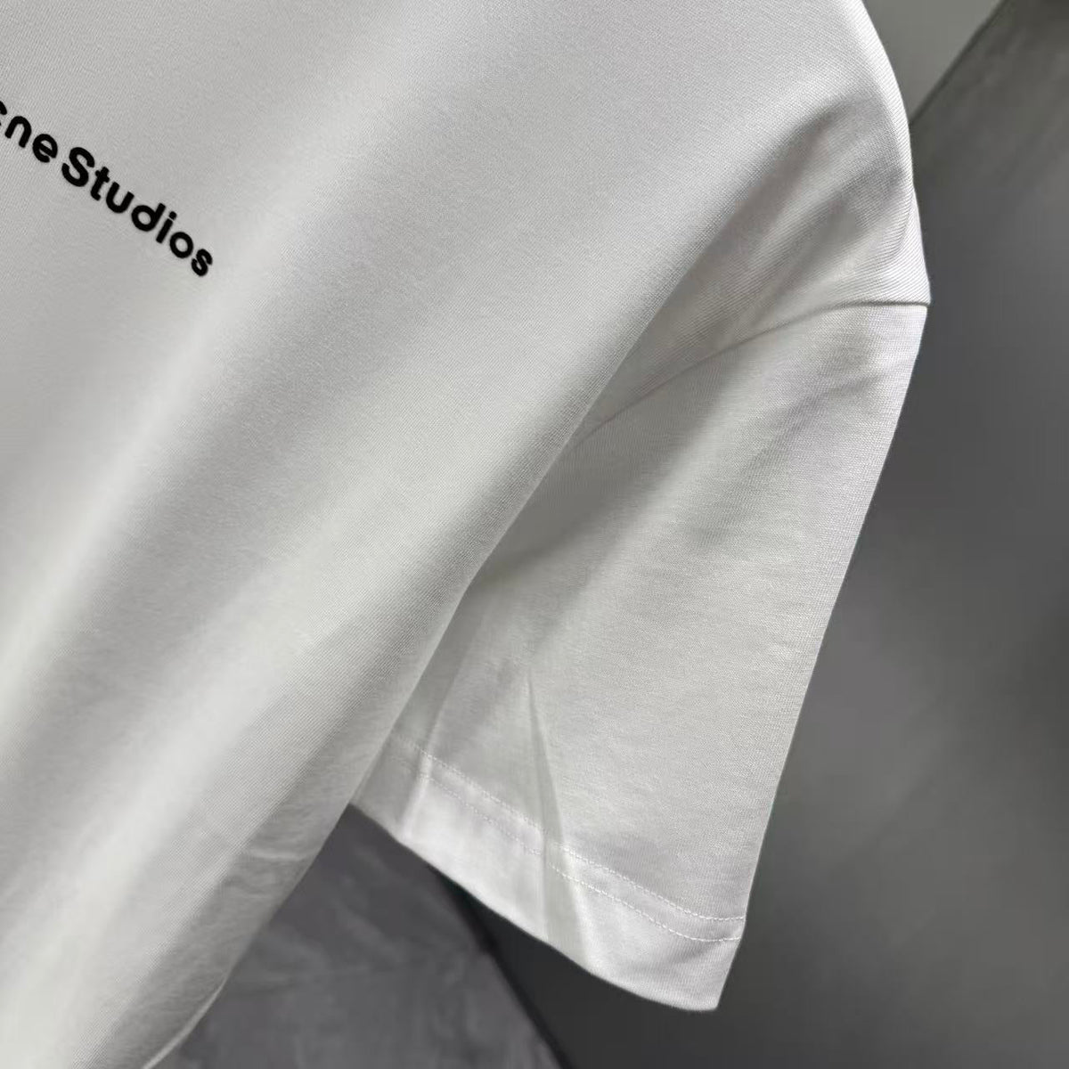 Acne Studios Centered Text‑Logo Crew‑Neck Short‑Sleeve T‑Shirt