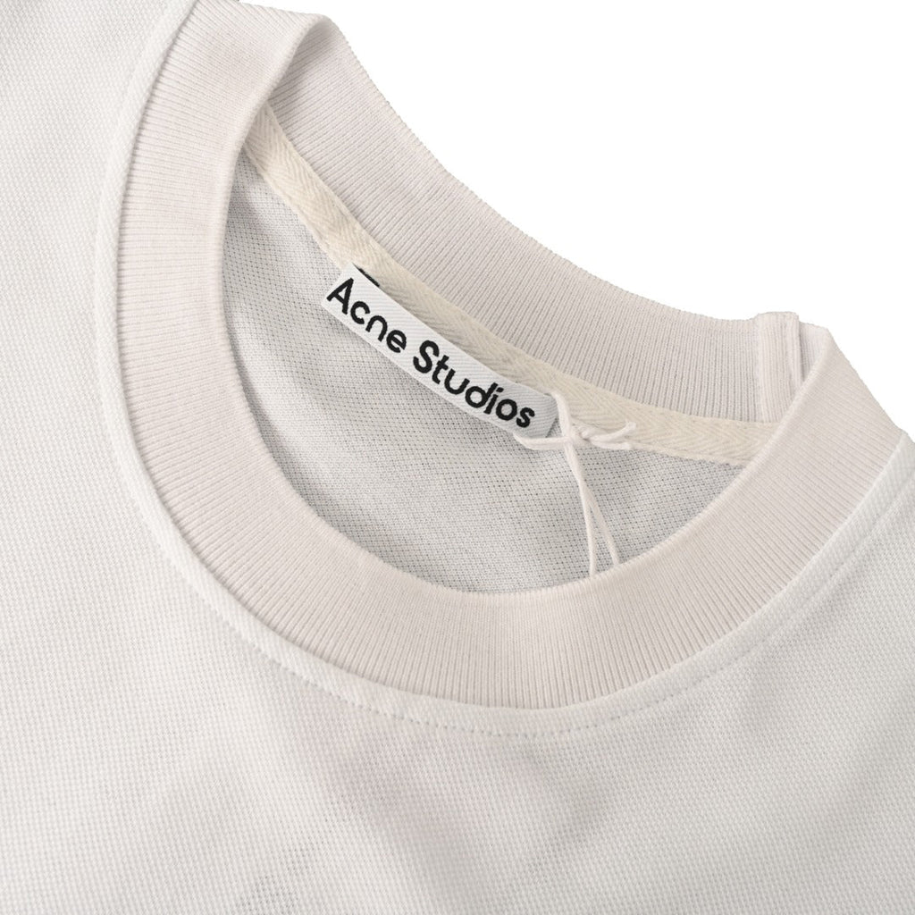Acne Studios Script‑Embossed Textured‑Jersey Oversized Crew‑Neck T‑Shirt