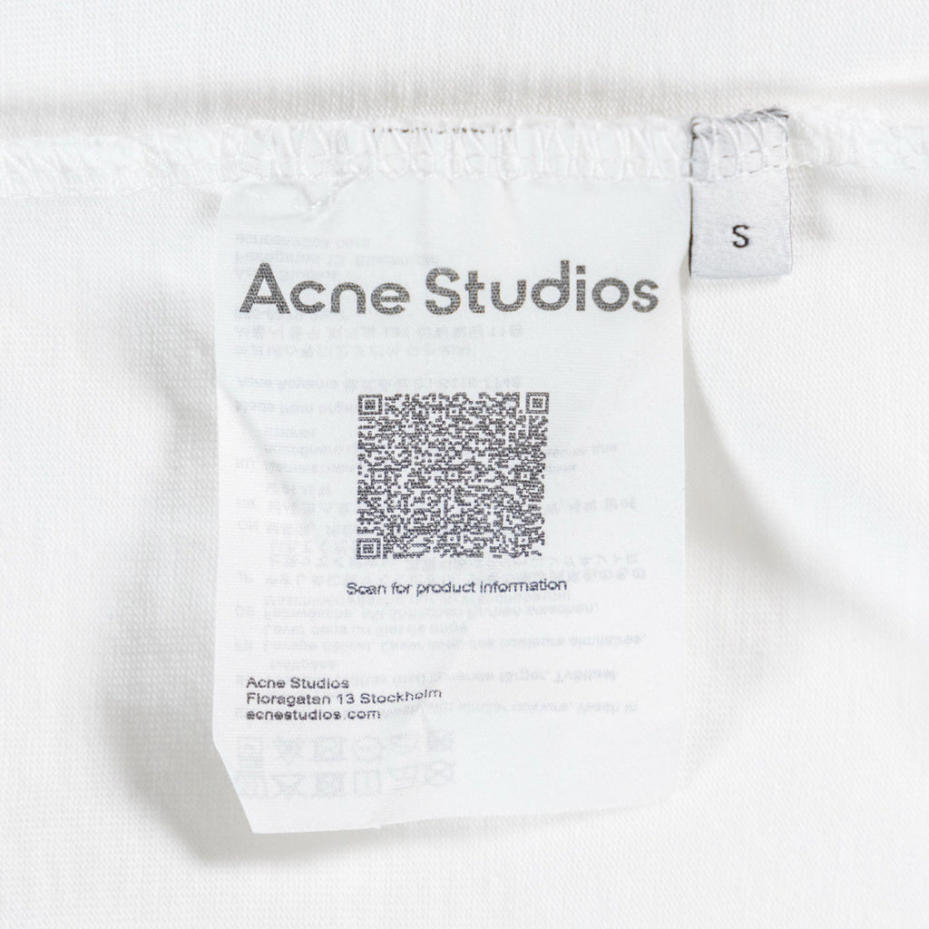 Acne Studios Contrast‑Stitch Script Logo Crew‑Neck Short‑Sleeve T‑Shirt
