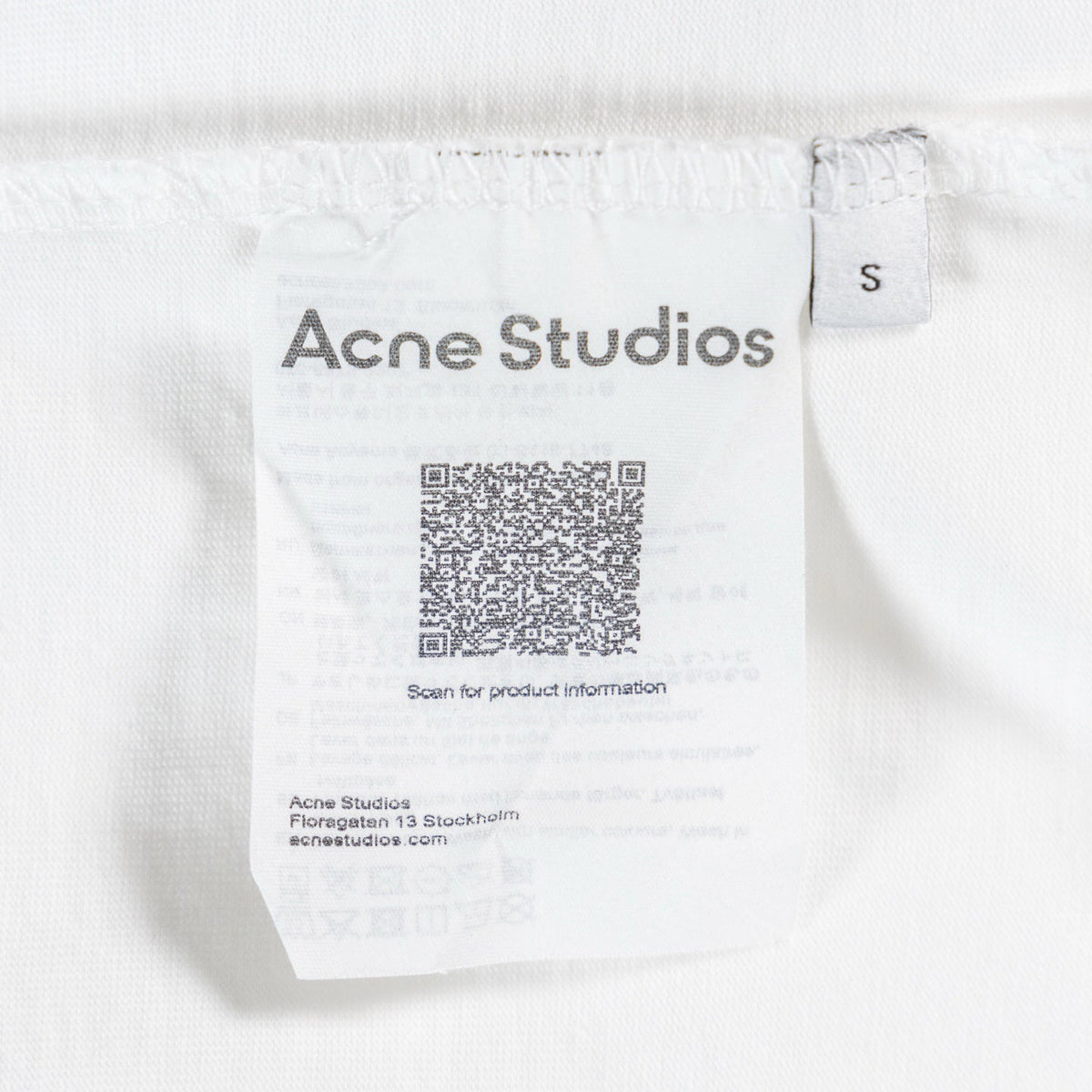 Acne Studios Contrast‑Stitch Script Logo Crew‑Neck Short‑Sleeve T‑Shirt