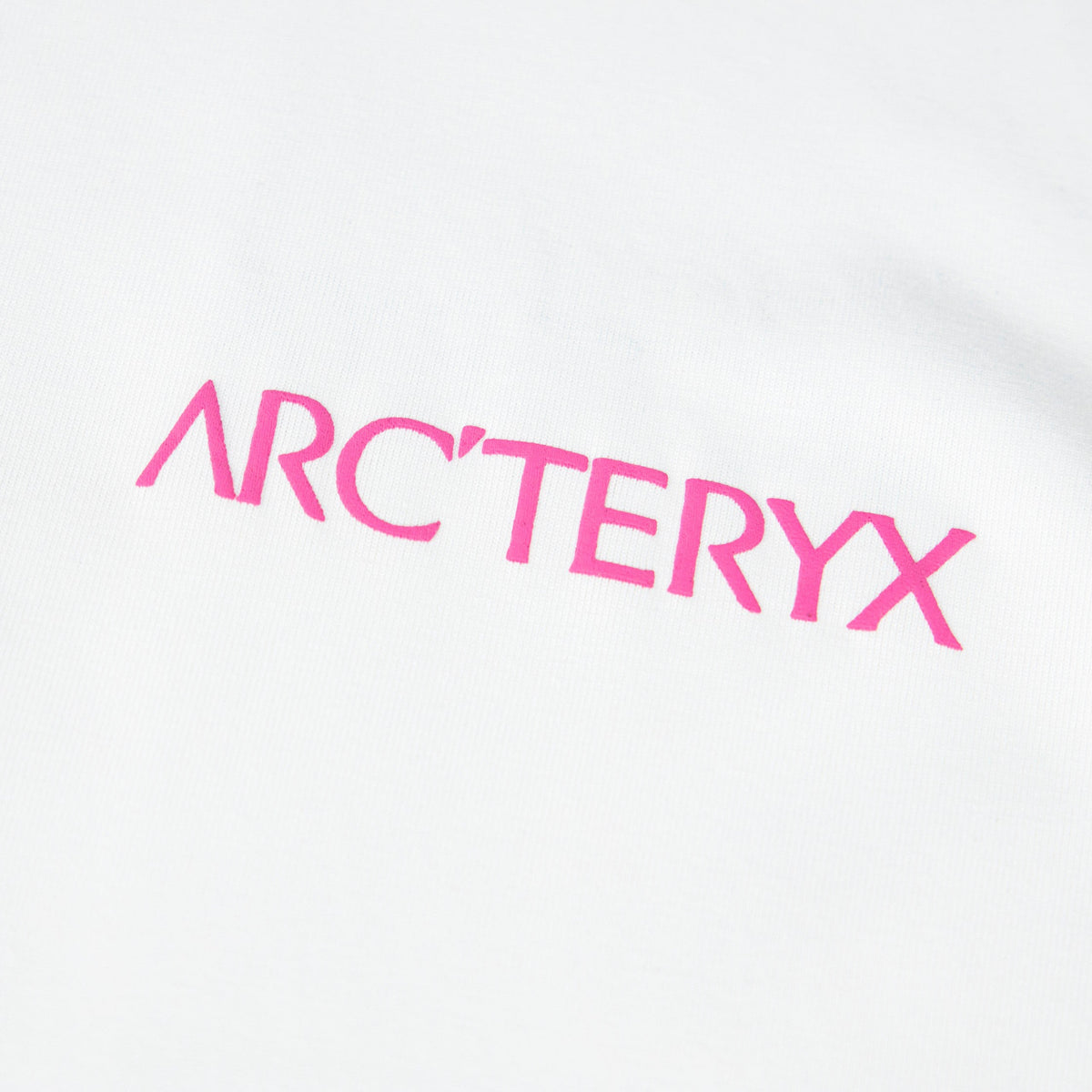 Arc'teryx Pink Chest Wordmark & Back Multi-Label Skeleton Bird Unisex T-Shirt