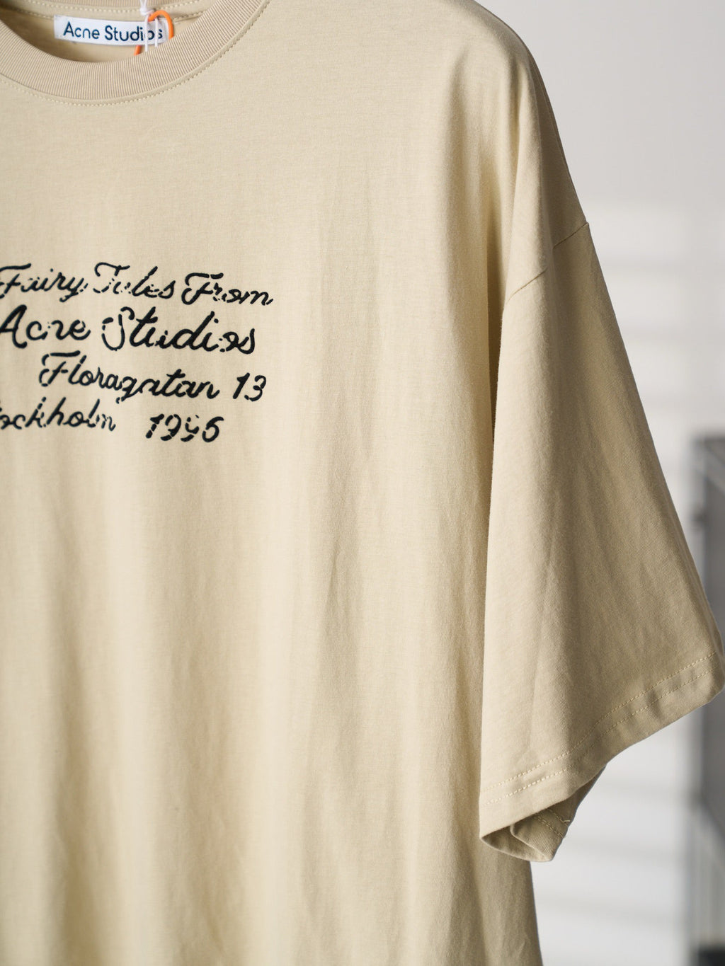 Acne Studios Stockholm 1996 Script Letter Oversized Short‑Sleeve T‑Shirt
