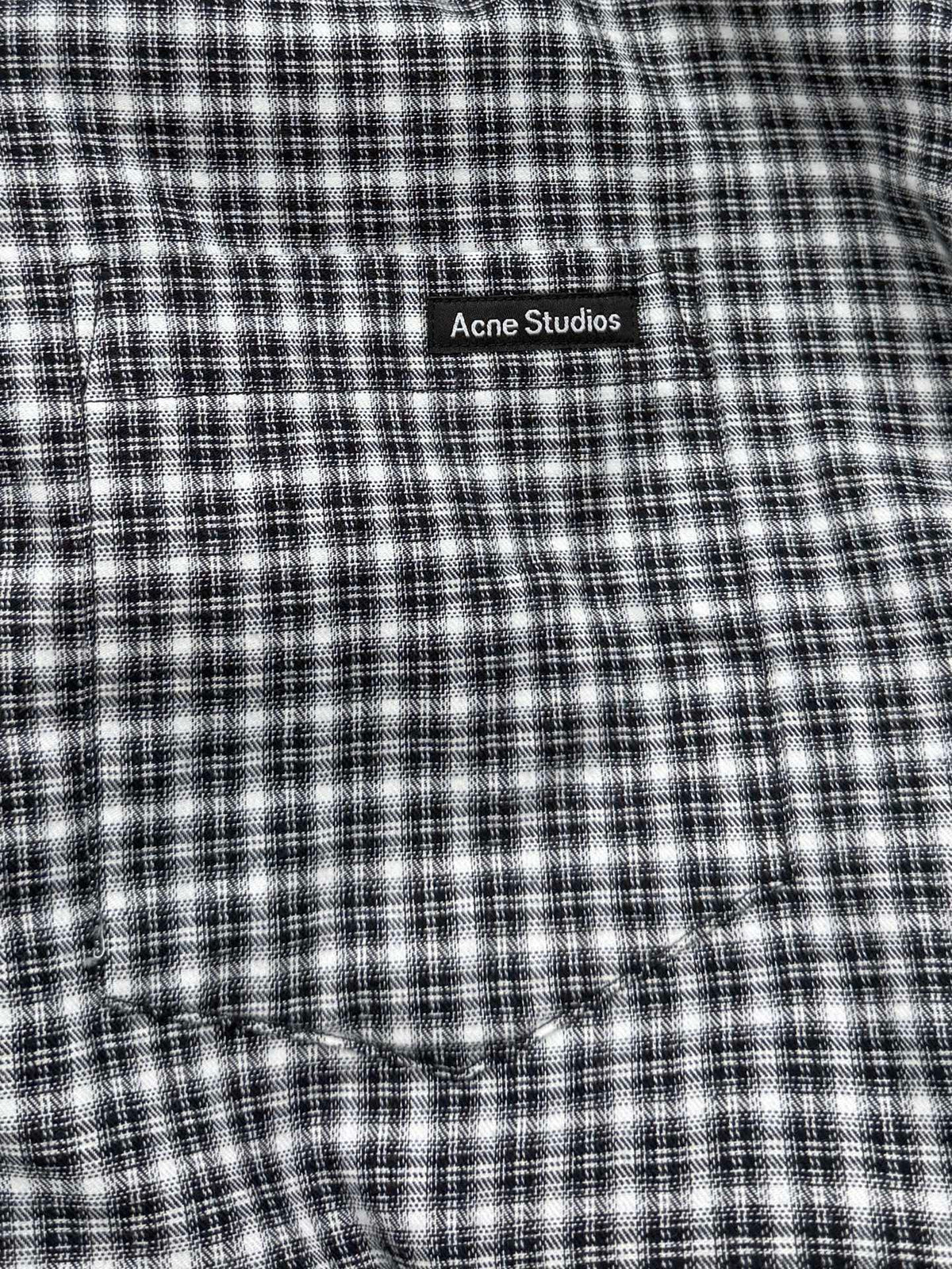 Acne Studios Oversized Long‑Sleeve Check Button‑Down Shirt