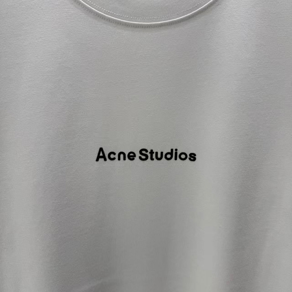 Acne Studios Centered Text‑Logo Crew‑Neck Short‑Sleeve T‑Shirt