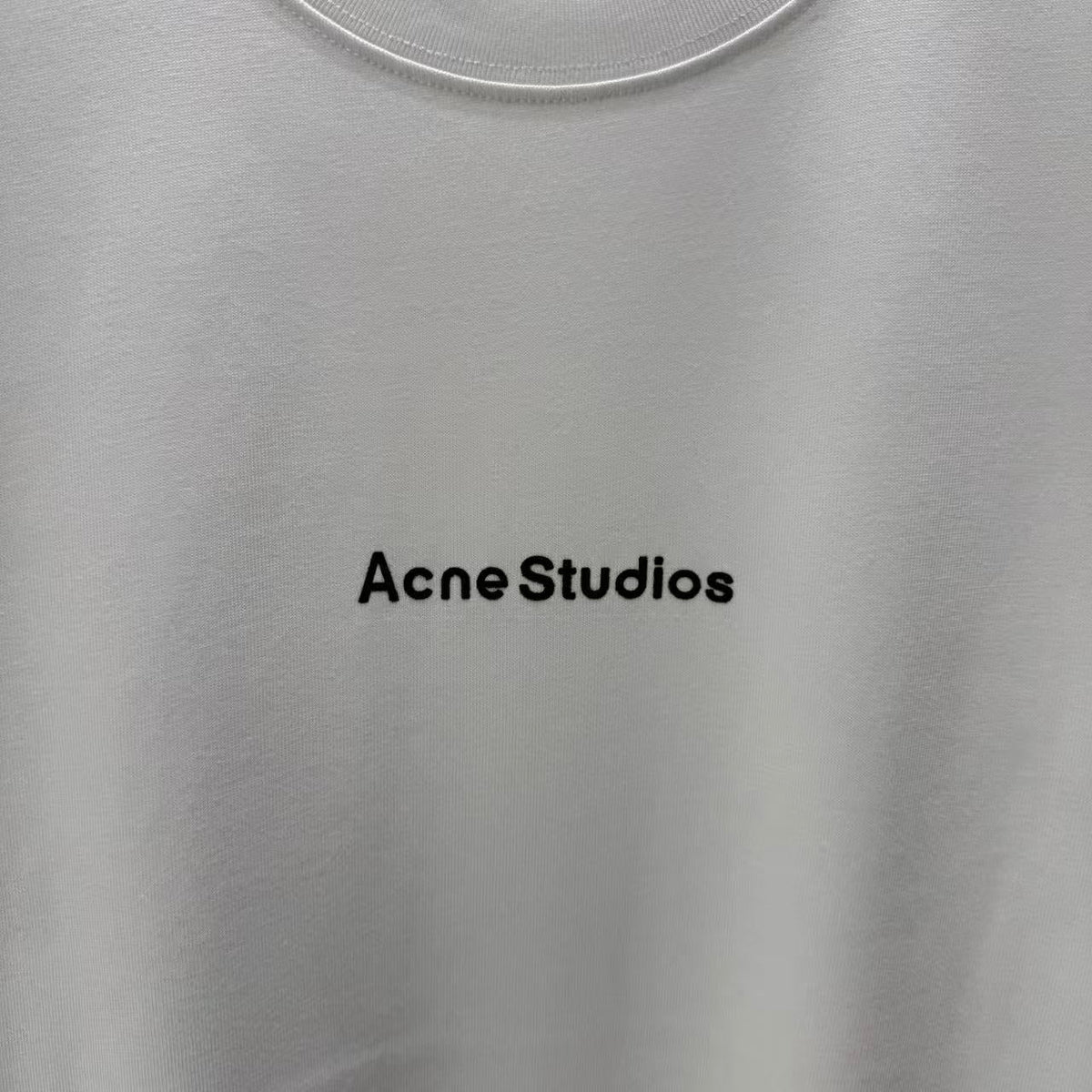 Acne Studios Centered Text‑Logo Crew‑Neck Short‑Sleeve T‑Shirt
