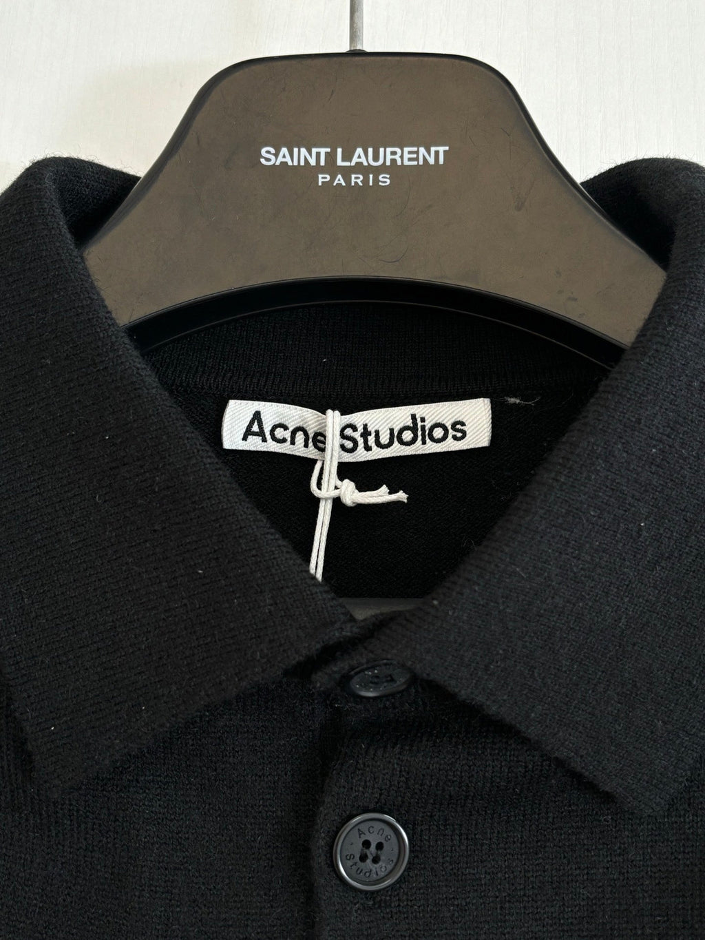 Acne Studios Knitted Long‑Sleeve Polo Sweater