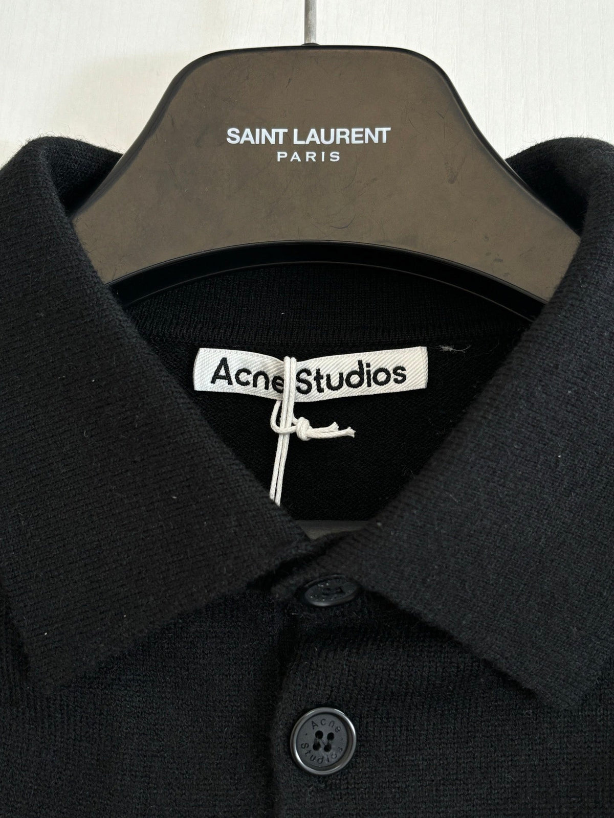 Acne Studios Knitted Long‑Sleeve Polo Sweater