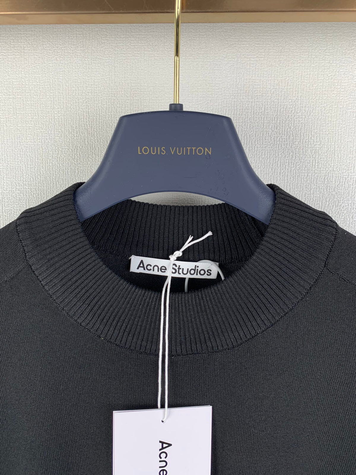 Acne Studios Script Logo Short‑Sleeve Knit T‑Shirt