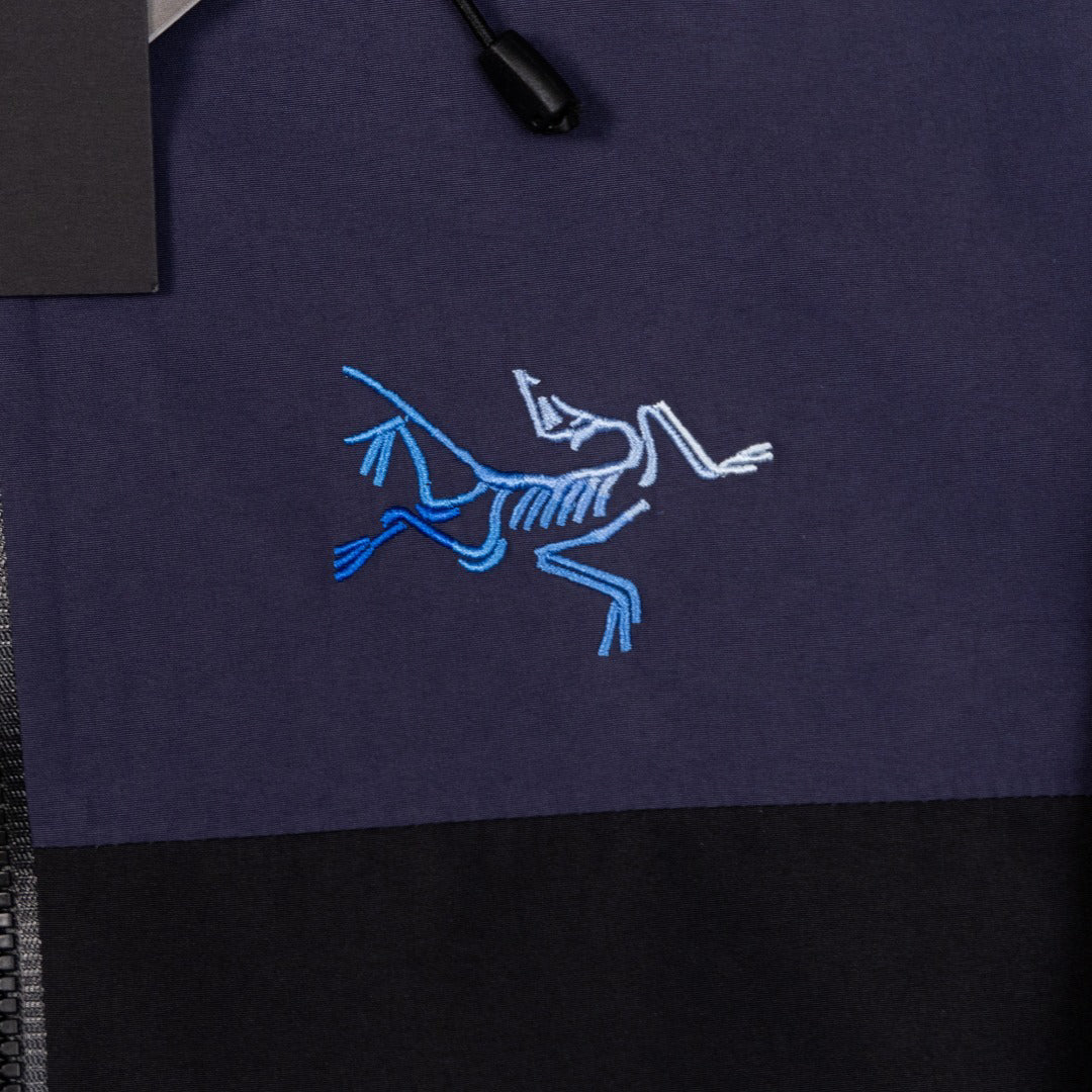 Arc'teryx GORE‑TEX Color‑Block Hooded Waterproof Shell Jacket
