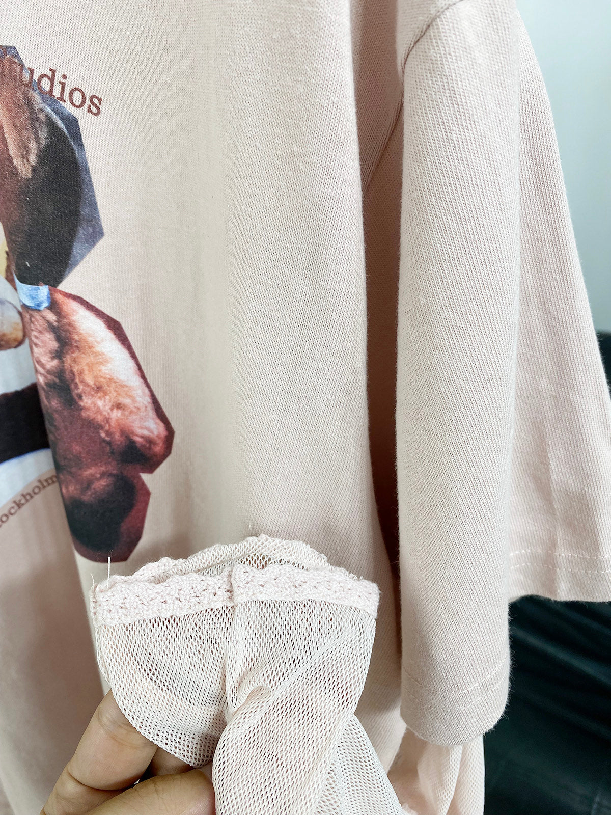 Acne Studios Short‑Sleeve Teddy Bear Graphic Print T‑Shirt