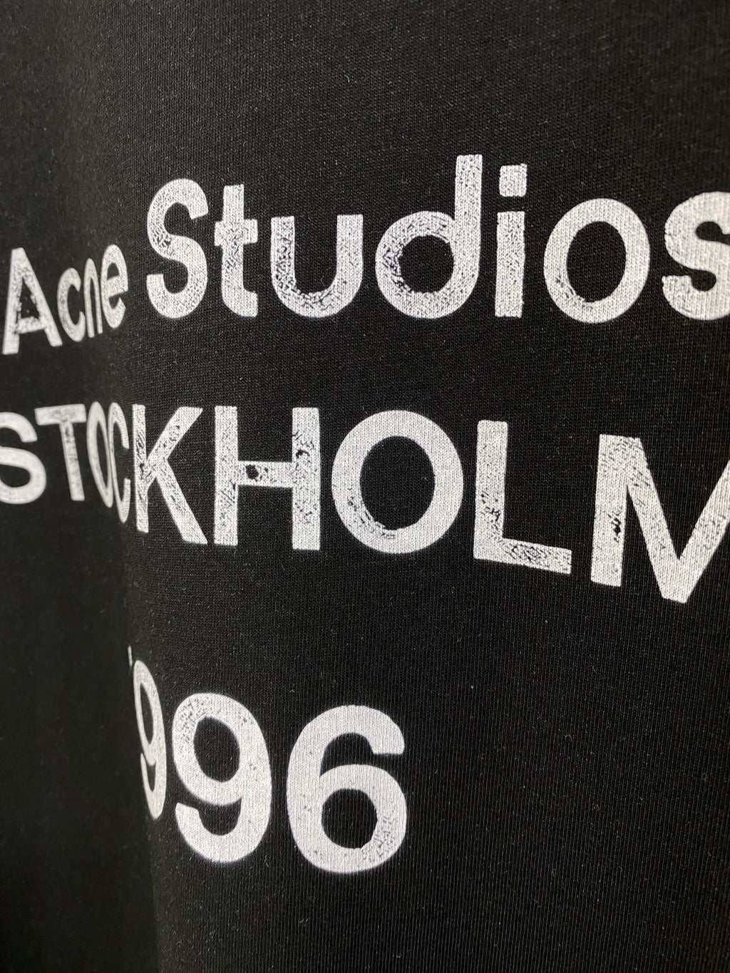 Acne Studios Short‑Sleeve Stockholm 1996 Text Print T‑Shirt