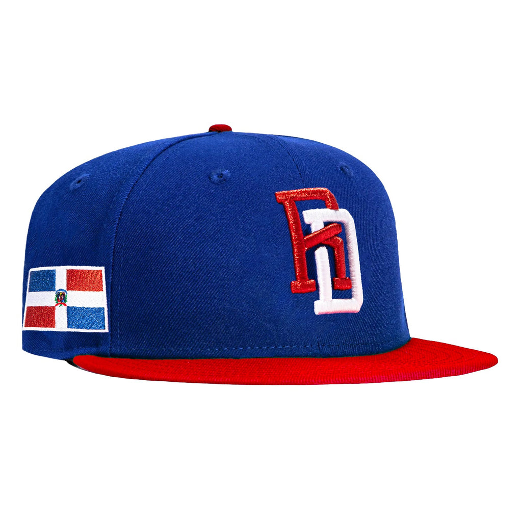 New Era 9Fifty Youth Dominican Republic 2026 World Baseball Classic Dominican Republic Flag Patch Snapback Hat - Royal, Red