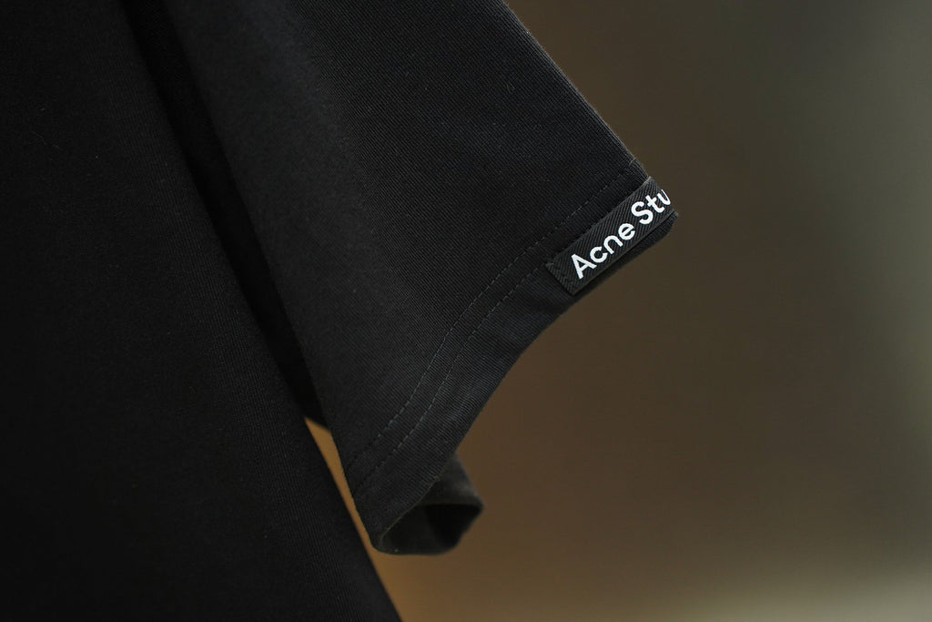 Acne Studios Cuff Logo Crew‑Neck Short‑Sleeve T‑Shirt