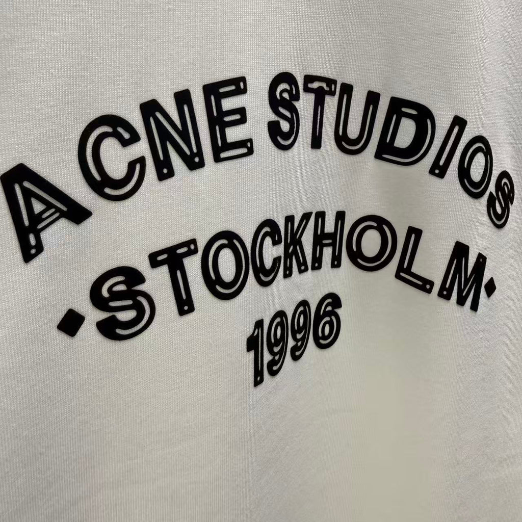 Acne Studios Stockholm 1996 Arch‑Graphic Crew‑Neck Short‑Sleeve T‑Shirt