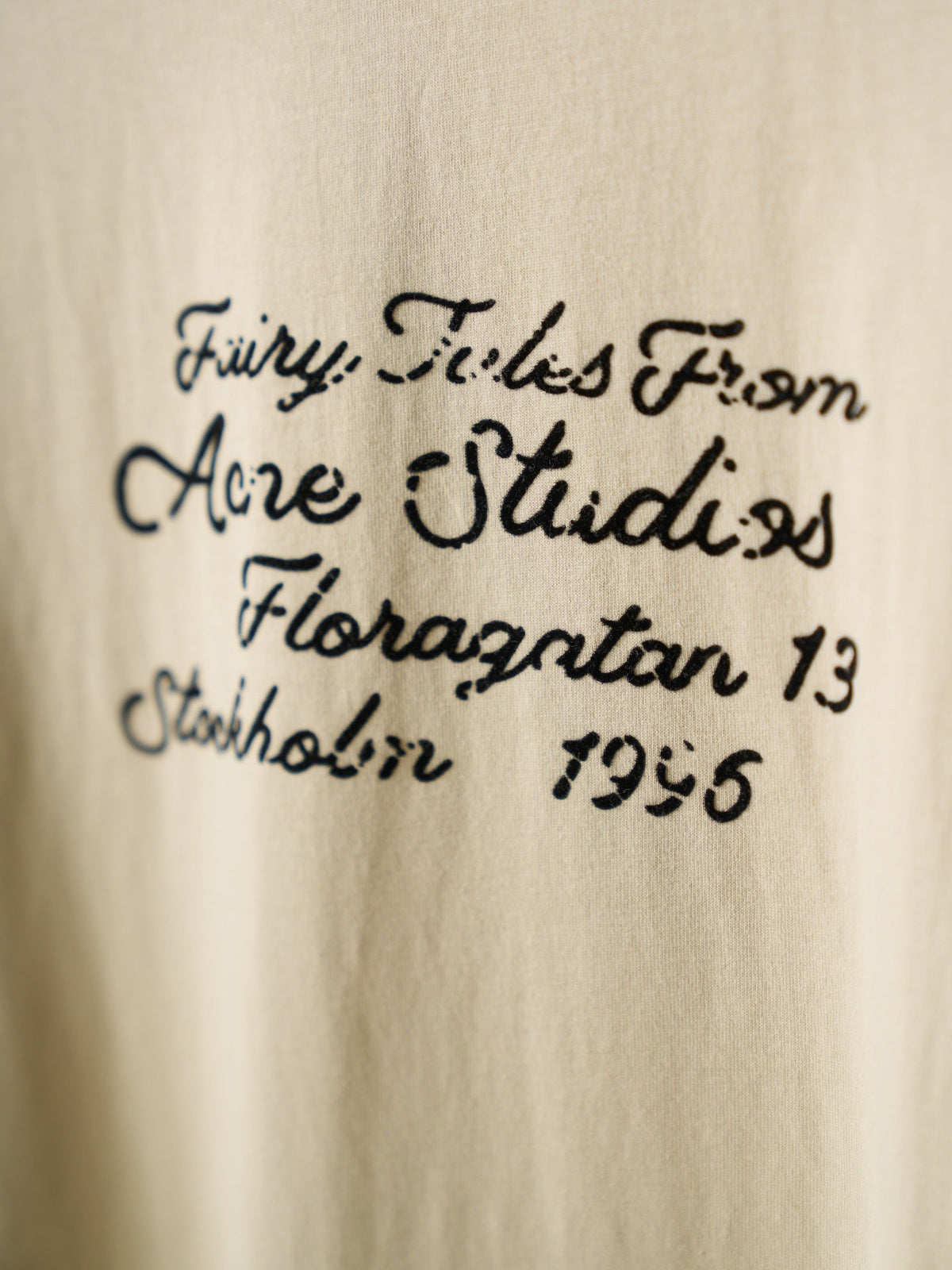 Acne Studios Stockholm 1996 Script Letter Oversized Short‑Sleeve T‑Shirt