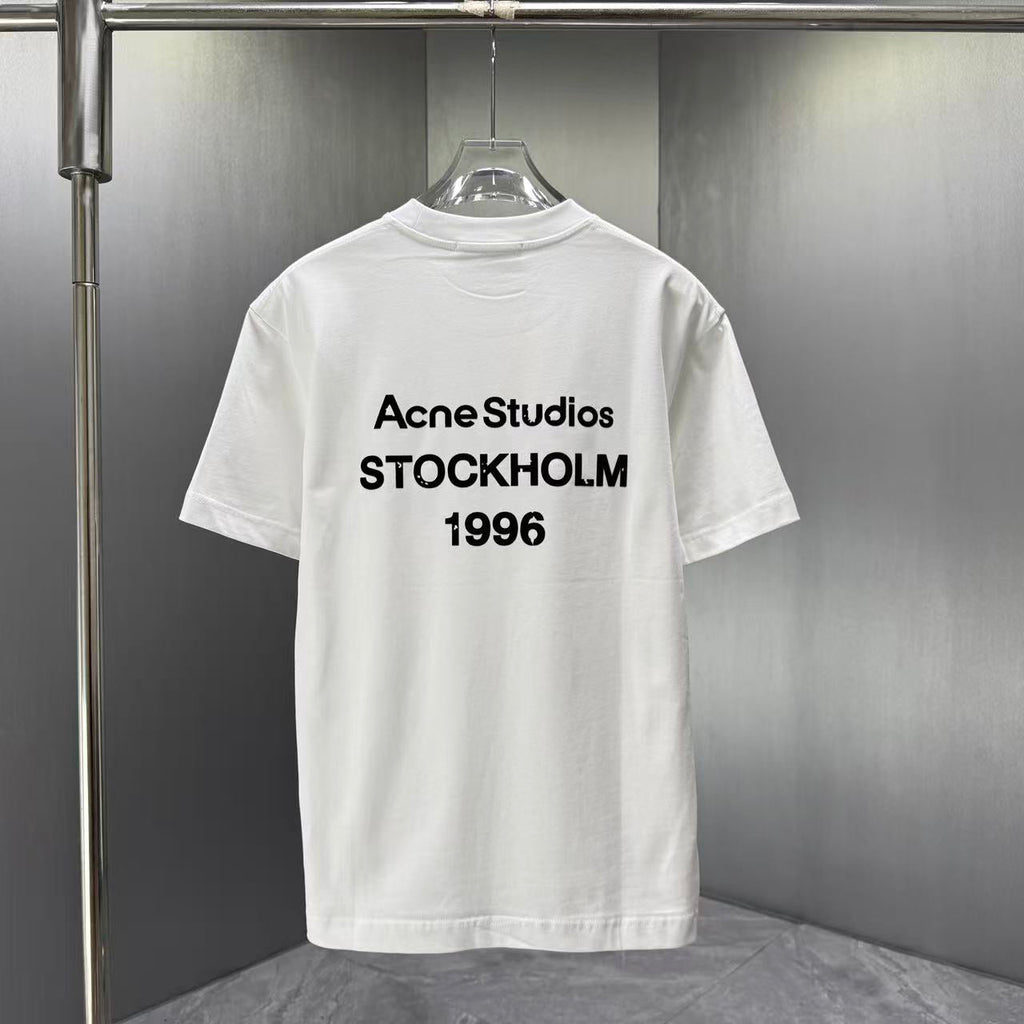 Acne Studios Centered Text‑Logo Crew‑Neck Short‑Sleeve T‑Shirt