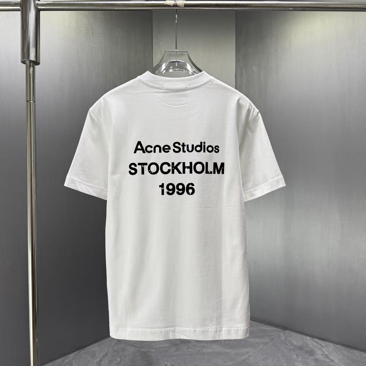 Acne Studios Centered Text‑Logo Crew‑Neck Short‑Sleeve T‑Shirt