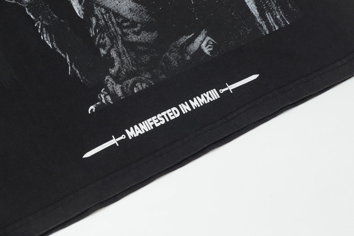 Godspeed Outlaw Cowboy Skull Eagle Vintage Graphic Tee