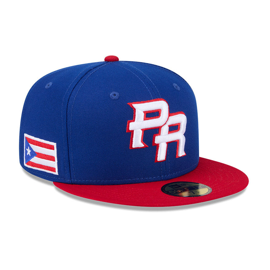 New Era 59Fifty Puerto Rico 2026 World Baseball Classic Puerto Rico Flag Patch On-Field Hat - Royal, Red
