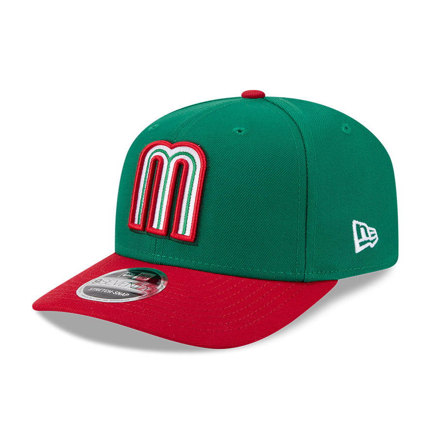 New Era 9Seventy Mexico 2026 World Baseball Classic Mexico Flag Patch Snapback Hat - Green, Red
