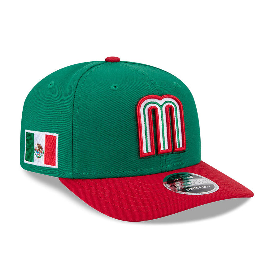 New Era 9Seventy Mexico 2026 World Baseball Classic Mexico Flag Patch Snapback Hat - Green, Red