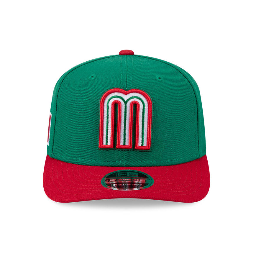 New Era 9Seventy Mexico 2026 World Baseball Classic Mexico Flag Patch Snapback Hat - Green, Red