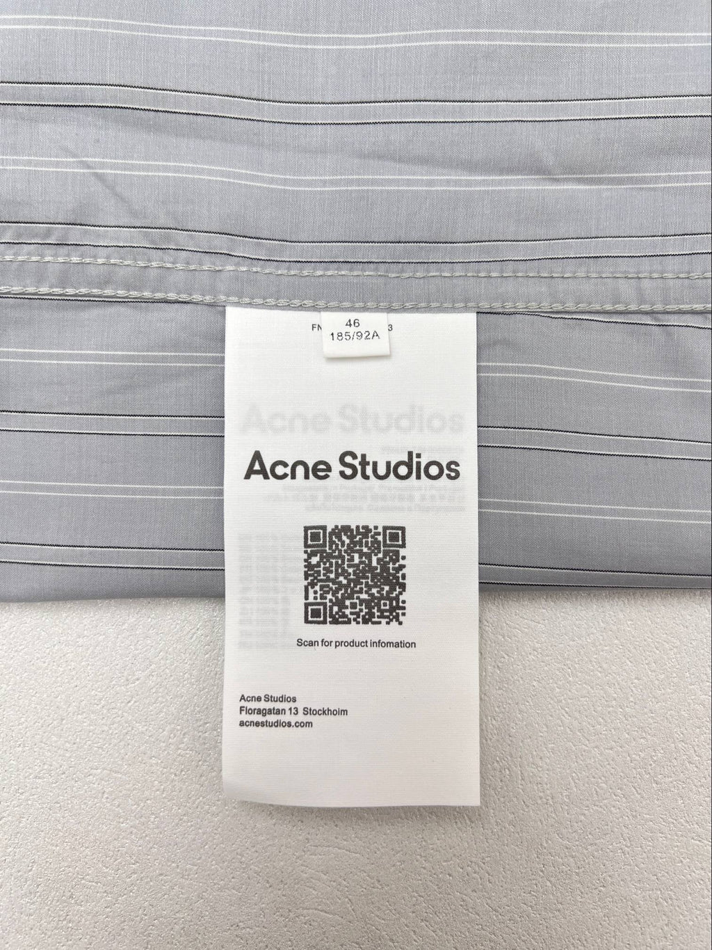 Acne Studios Vertical Stripe Oversized Long‑Sleeve Shirt