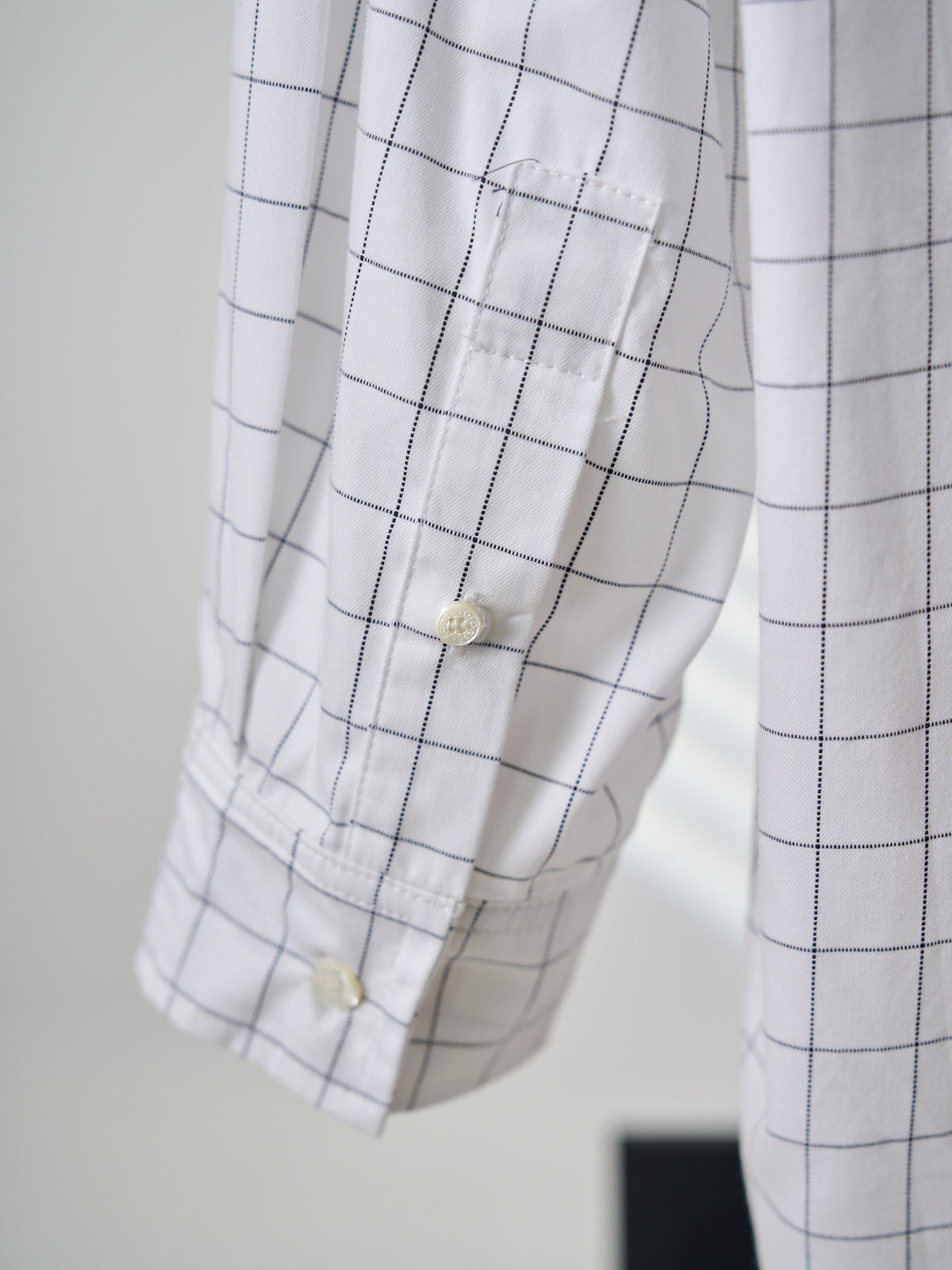 Acne Studios Grid‑Print Oversized Long‑Sleeve Shirt
