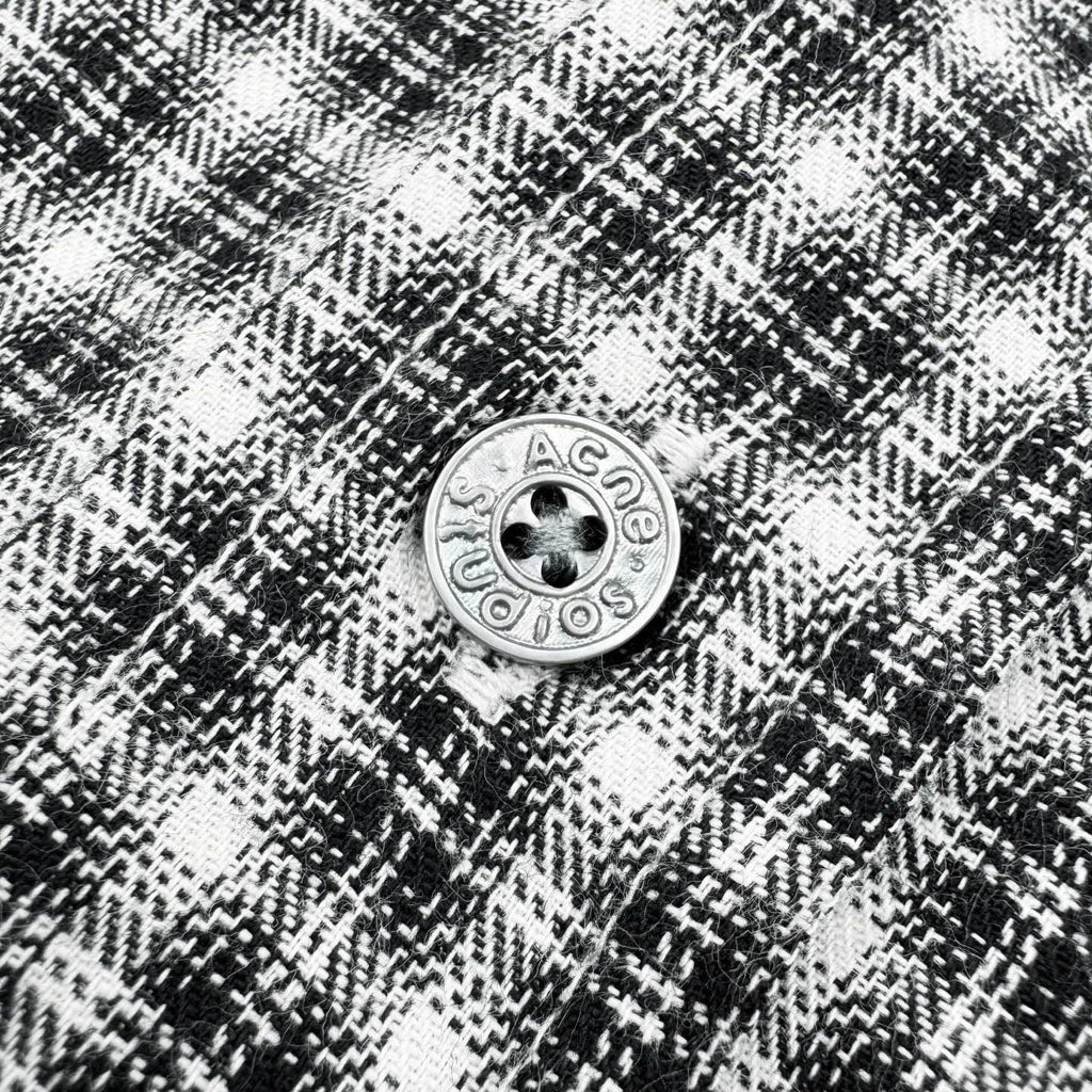 Acne Studios Long‑Sleeve Check Button‑Up Shirt