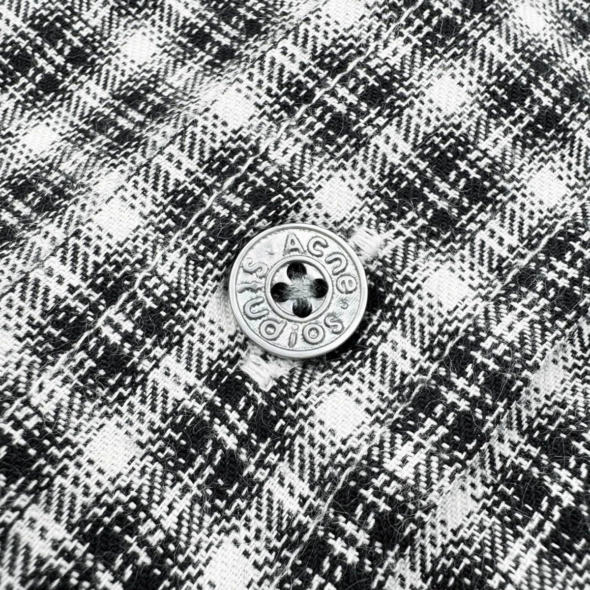 Acne Studios Long‑Sleeve Check Button‑Up Shirt