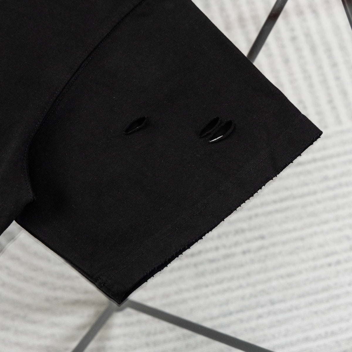 Acne Studios Circular Logo Distressed Crew‑Neck Short‑Sleeve T‑Shirt