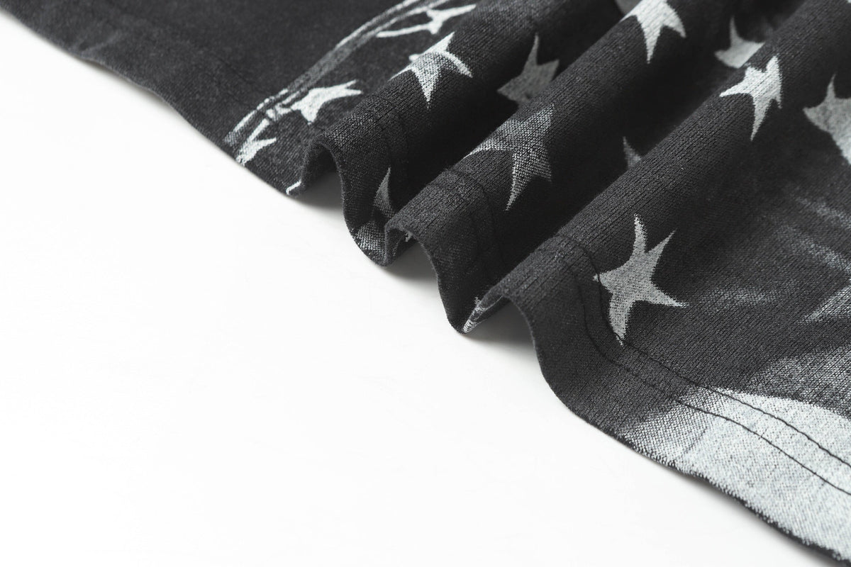 Godspeed Highway Biker Skeleton Short‑Sleeve T‑Shirt (Black)